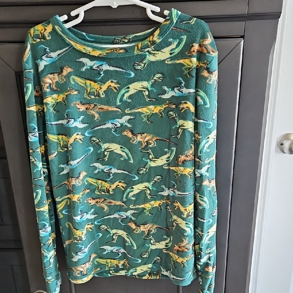 Cat & Jack Kids Dinosaur Pajama Set - Teal and Yellow